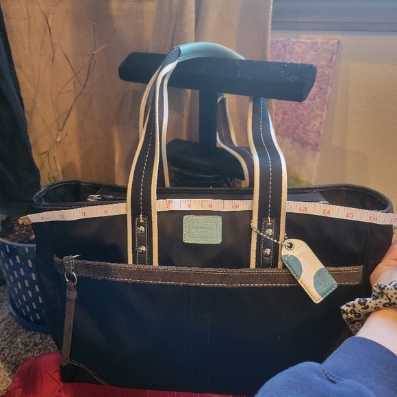 Coach Black Hampton Tote Bag purse - Picture 12 of 17